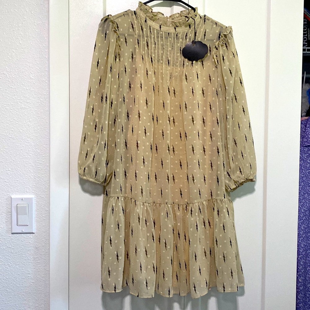 NWT ee:some Lightening Bolt Tiered Dress |Size Small - Picture 1 of 12